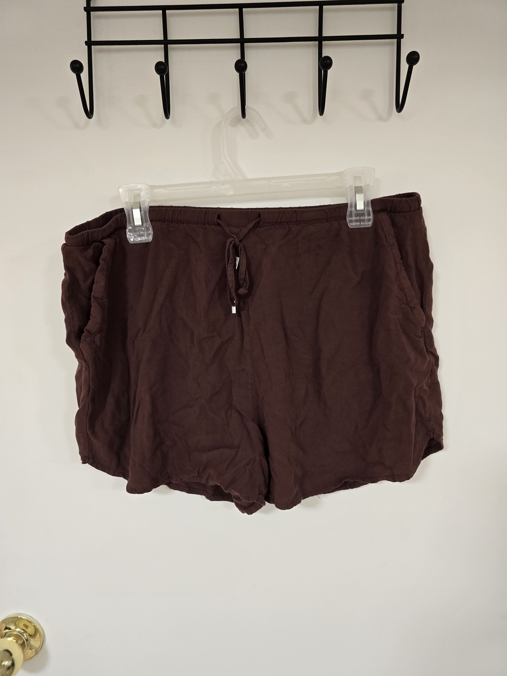 Everyday Drawstring Women's Shorts in Deep Brown